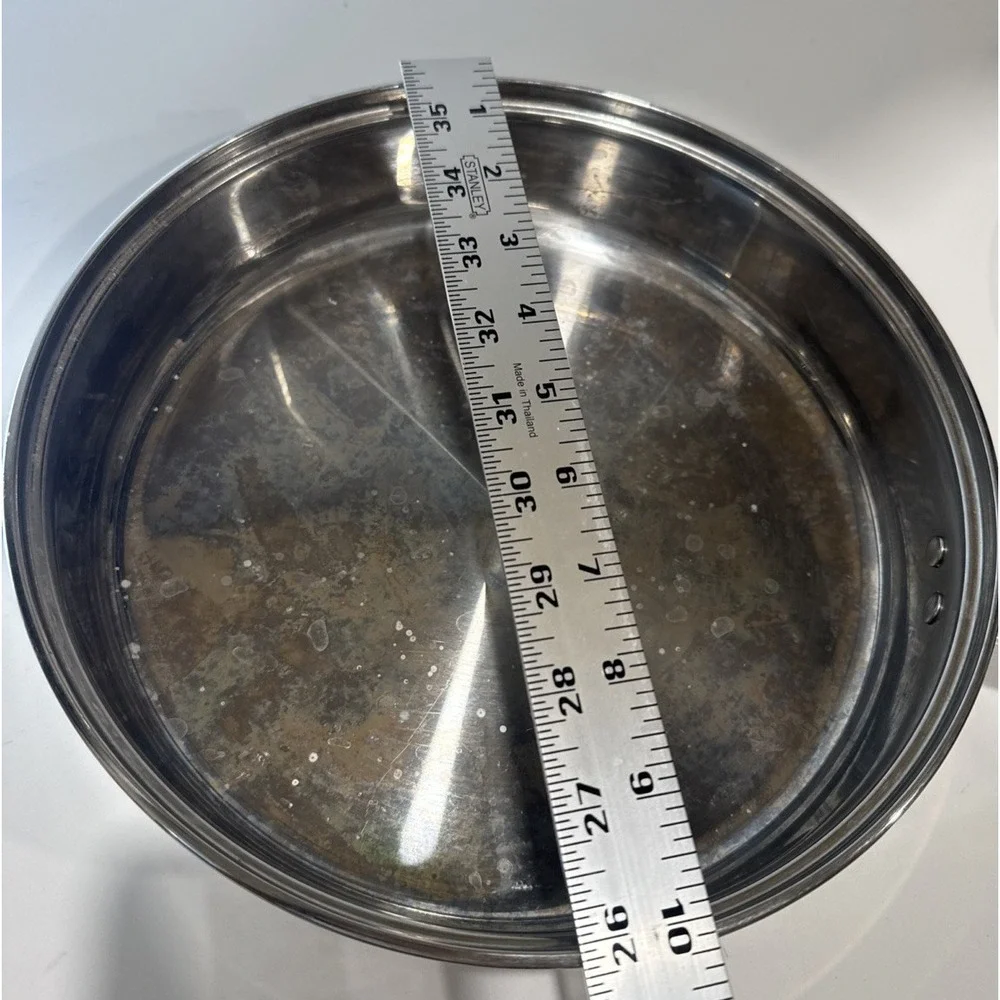 Professional Quality Stainless Steel Sautee Fry Pan 10in  Costco Disc glass lid